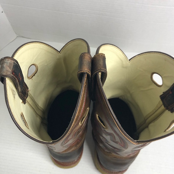 Double-H Boots Mens Size 12 Antonio Earthquake Rust Brown Leather EH Work - Picture 7 of 14